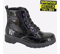Cipriata Adria 6 Eye Glitter Kids Girls Boots | Boots | Black | UK Size 9
