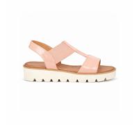 Cipriata Aladina Womens PU Comfort Breathable Nude Patent Slingback Sandals