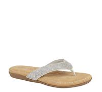 Cipriata Alcee Ladies' Diamante Flat Slip On Thong Sandals
