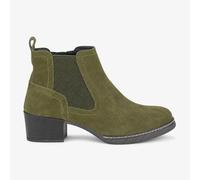Cipriata Alessina Womens Suede Leather Zip Memory Foam Ankle Boots Khaki