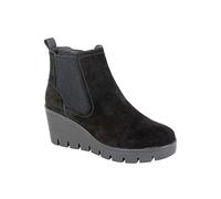 Ladies Cipriata Wedge Boots Zip Gusset Leather Chelsea Womens Comfort Shoe