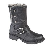 Cipriata Andreana Ladies' Press Stud Fold Down Biker Style Ankle Boots