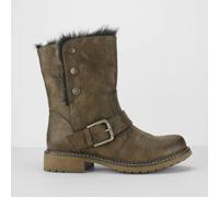 Cipriata ANDREANA Womens Faux Fur Fold Down Biker Boots Brown - UK 3