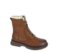 Cipriata Andretta Ladies' 8 Eyelet Lace Zip Up Warm Lined Combat Ankle Boots