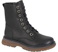 Cipriata Annetta Boots- Womens Black Lace Up Military Ankle Boots