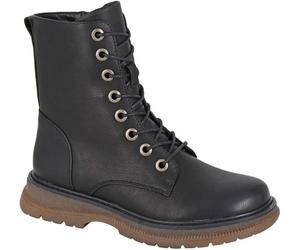 Cipriata Annetta Boots- Womens Black Lace Up Military Ankle Boots