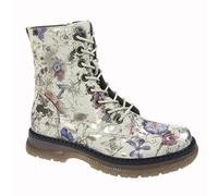 Cipriata Annetta Ladies' 8 Eyelet Lace Up Inside Zip Combat Boots