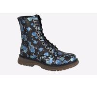 Cipriata L310ACM-4, Annetta, Womens Lace-up Fashion Boots, Black/Blue Floral Matt, size 4 UK
