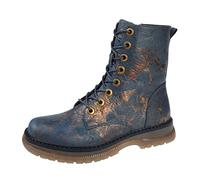Cipriata Annetta Tall Womens Lace Up Zip 8 Eye Ankle Boots (Navy/Bronze, Numeric_5)
