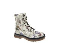 Cipriata ANNETTA Womens Casual Lace-Up Combat Boots -Light Grey/Floral