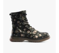 Cipriata ANNETTA Womens Lace-Up Floral Boots Black/Bronze/Floral - UK 7