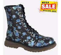 Cipriata L310ACM-3, Annetta, Womens Lace-up Fashion Boots, Black/Blue Floral Matt, size 3 UK
