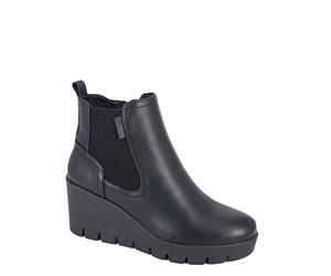 Cipriata Annina Ladies' Zip Up Wedge Heeled Ankle Chelsea Boots