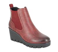 Cipriata Annina Womens Wedge Ankle Boots | Boots | Burgundy | UK Size 3