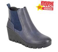 Cipriata Annina Womens Wedge Ankle Boots | Boots | Navy Blue | UK Size 3
