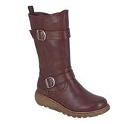 Cipriata ARCISA L741 Ladies Faux Fur Warm Lining Twin Buckle Inside Zip Mid-Length Boot