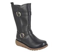 Cipriata ARCISA L741 Ladies Faux Fur Warm Lining Twin Buckle Inside Zip Mid-Length Boot (Black, UK Footwear Size System, Adult, Women, Numeric, Medium, 5)