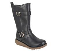 Cipriata ARCISA L741 Ladies Faux Fur Warm Twin Buckle Inside Zip Mid-Length Boot
