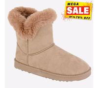 Cipriata Atea Womens Fashion Thermal Designer Slip-On Ankle Boots Beige