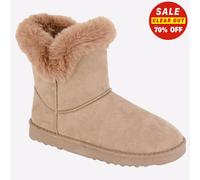 Cipriata Atea Womens Fashion Thermal Designer Slip-On Ankle Boots Beige