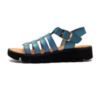 Cipriata Azia Womens Buckle Fashion Casual Beach Wedge Sandal Blue