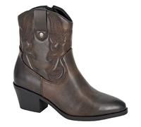 Cipriata BERTILLA L717 Ladies Memory Foam Inside Zip Western Cowgirl Ankle Boots