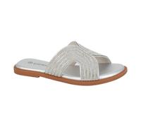 Cipriata Celina Womens Chic Rhinestone Jewelled Slip On Designer Sandals Silver