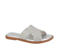 Cipriata Celina Womens Sandals - Silver Textile - Size UK 3