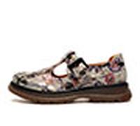 Cipriata Cira T-Bar Buckle Shoes Womens Trainers, Size 7 In Light Grey/Floral