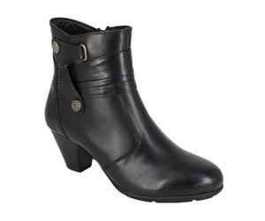 Cipriata CLARETTA L554 Ladies Leather Memory Foam Inside Zip Ankle Boots