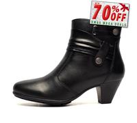 Cipriata Claretta MEMORY FOAM Womens Casual Leather Fashion Ankle Boot Black