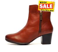 Cipriata Cleope MEMORY FOAM Womens Casual Fashion Leather Ankle Boots Tan