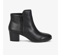 Cipriata Cleope Womens Leather Zip Memory Foam Ankle Boots Black