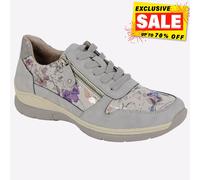 Cipriata Clita MEMORY FOAM Womens Floral Fashion Casual Trainers Grey