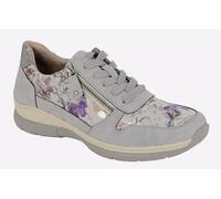 Women's Cipriata Trainers Memory Foam Zip & Lace Floral Ladies Clita Shoe UK 3-8