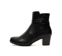 Cipriata L612 CLODIA Womens Inside Zip Buckle Strap Ankle Boots (Black PU, UK Footwear Size System, Adult, Women, Numeric, Medium, 4)