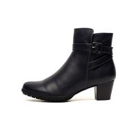 Cipriata L612 CLODIA Womens Inside Zip Buckle Strap Ankle Boots (Navy PU, UK Footwear Size System, Adult, Women, Numeric, Medium, 7)