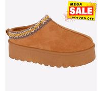 Cipriata Outdoor Slipper Ladies Womens Chunky Mules Faux Suede Slipper Sandals