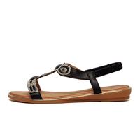 Cipriata Womens/Ladies Desia Jewelled Sandals (8 UK) (Black/Brown)