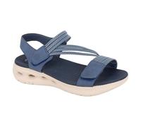 Ladies Crossover Elasticated Sandals Stretch Fit Lightweight Touch Fastening