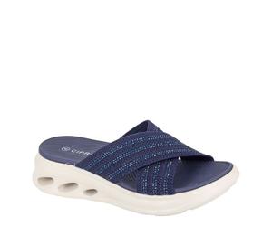 Cipriata Elina Ladies' Cross Over Diamante Slip On Mule Sandals