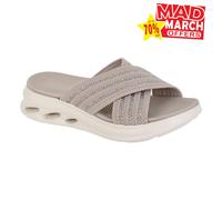 Cipriata Elina Womens SlipOn Cross Over Slides Designer Casual Pool Sandals Grey