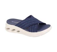 Cipriata Elina Womens SlipOn Cross Over Slides Designer Casual Pool Sandals Navy