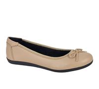 Cipriata Eria Ballerina Womens Leather Shoes | Slip On Shoes | Taupe | UK Size 8