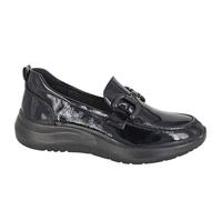 Cipriata Flor Saddle Loafers Womens Shoes | Slip On Shoes | Black | UK Size 8