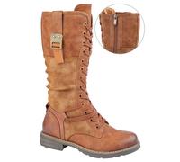 Cipriata Gabriela Womens Tall Lace Zip Boot (Tan, Numeric_8)
