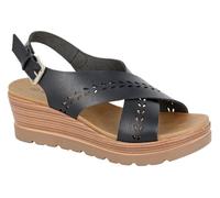 Cipriata GAVINA L648 Ladies Cross Over Buckle Slingback Adjustab Platform Sandal