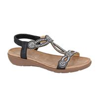 Cipriata Giada Jewelled Sandal Womens | Sandals | Black Shimmer | UK Size 6