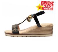 Cipriata Gilda Womens Casual Fashion Diamante Sandals Black