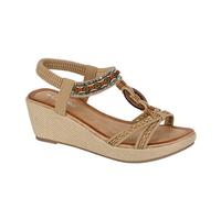 Cipriata Gioela Womens Sandals | Slip On Shoes | Beige | UK Size 8